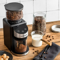 Conical cofee grinder Rommelsbacher, black/stainless steel