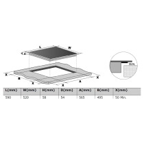 Induktsioonplaat Kluge KPI6032B matt must