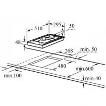 Gaasiplaat Schlosser PGH32GCFFD matt must
