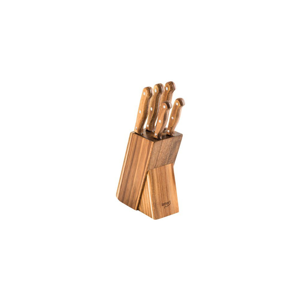 Knife set in a wooden block Lamart