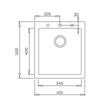 Sink Teka Forsquare 34.40TG bright arctic white