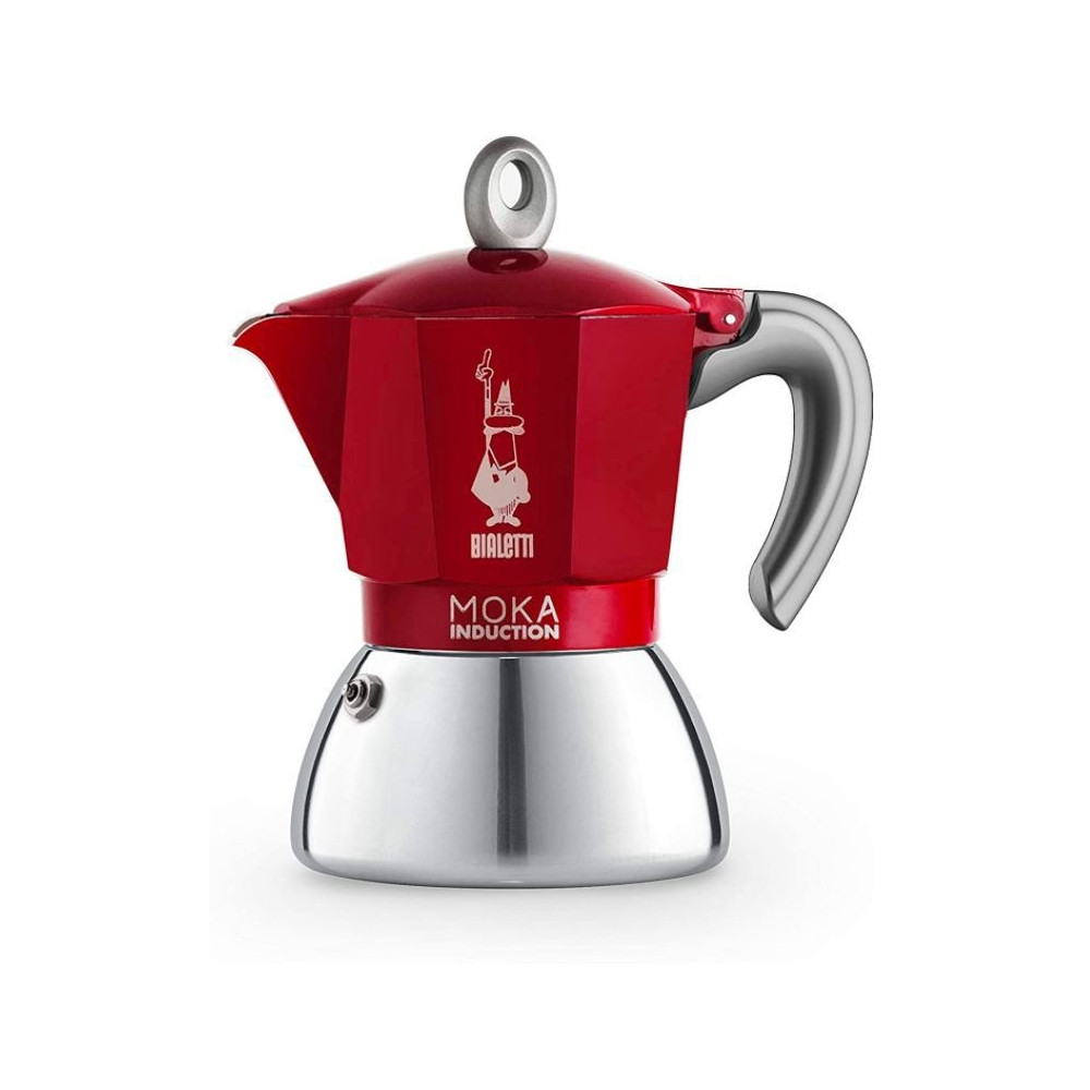 Moka induction 6 cups Bialetti, red
