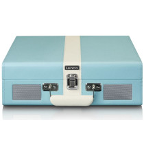 Turntable with bluetooth reception and built in speakers Lenco, blue-white