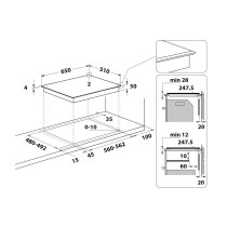 Induktsioonplaat Whirlpool Kitchen Only WFS4665CPBF
