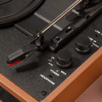 Suitcase turntable with speakers Lenco, brown