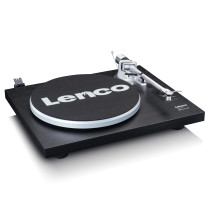 Recordplayer with built in amplifier and bluetooth plus external speakers Lenco, black