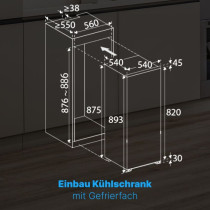Built-in fridge Bomann