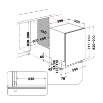 Built-in dishwasher Whirlpool