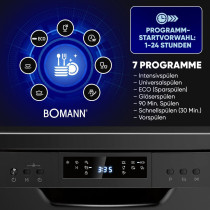 Dishwasher Bomann, black