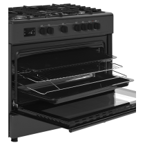 Gas cooker Ravanson, black