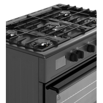 Gas cooker Ravanson, black