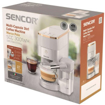 3in1 capsule coffee machine Sencor, white