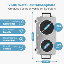 Lauapliit 2 plaadiga Clatronic DKP3668E