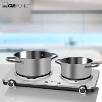 Double hotplate Clatronic, stainless steel