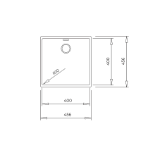 Sink Teka Radea R10 40.40 M-TG black carbon
