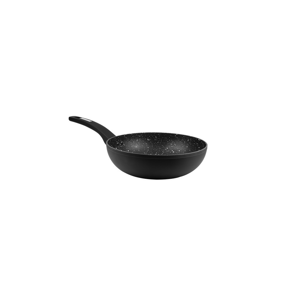 MARBURG forged wok 24x7.0cm xylan non stick coating with white dot