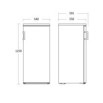 Upright freezer Scandomestic