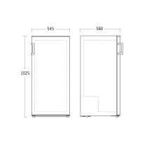 Upright freezer Scandomestic