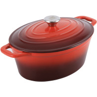 Cast Iron Roaster XANTEN 36 x 28 cm, red