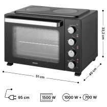 Keraamiline lauapliit ahjuga Sencor SEO3580BK