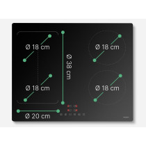 Built-in induction hob Bomann, matte black