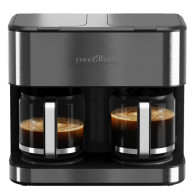 Double coffee machine Proficook, dark inox