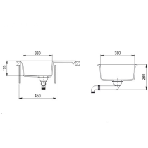 Valamu Teka Comfor 45 S-TG Tequartz must graniit