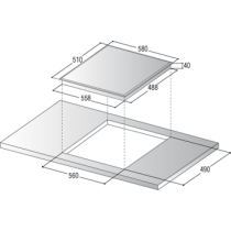 Built in ceramic hob Fabita BTE640