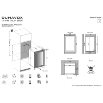 Kaetava uksega integreeritav veinikülmik Dunavox DAVG-49.116DOP.TO