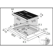 Built-in induction hob De Dietrich DPI7686BP