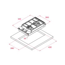 Gas hob Teka GZC 32300 XBC