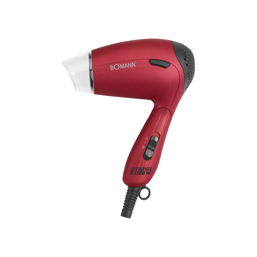 Bomann travel hair dryer HTD8005CB metallic/red