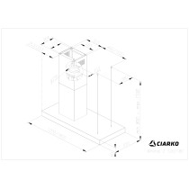 Hood Ciarko Design Minimal 2 180 cm