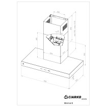 Hood Ciarko Design Minimal8 90 cm