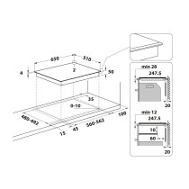 Induction hob Whirlpool WFS4665CPBF