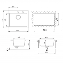 Sink Teka Clivo 50 S-TQ onyks