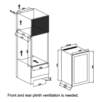 Wine cabinet Dunavox DXJ-42.100DB