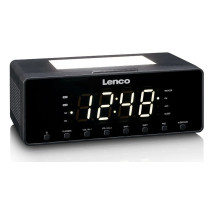 Clock radio with night light Lenco CR540BK