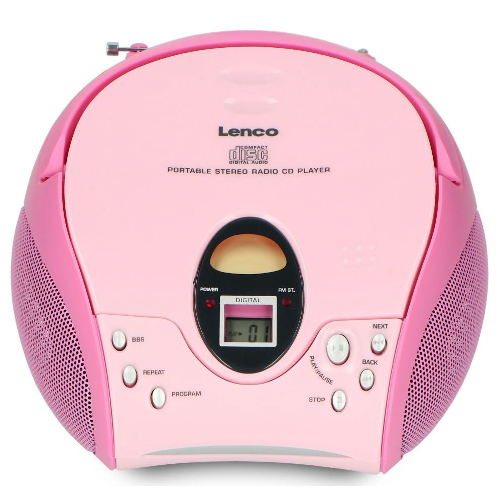 Portable stereo FM radio with CD player Lenco SCD24P