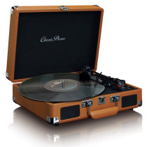 Vinyl record playerin a suitcase Lenco TT10BN