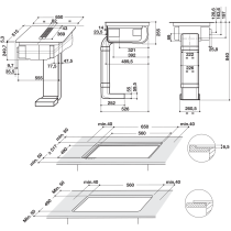 Induction hob with hood Whirlpool WVH1065BFKIT